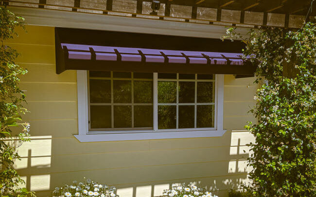 Fixed Frame Awning Purple