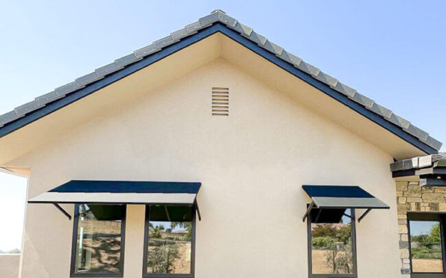 Fixed Frame Awnings Blue