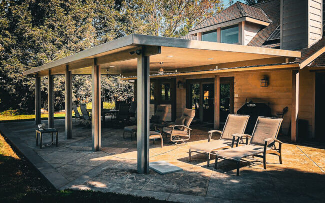 Flat Panel Patio Seating Area