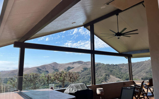 Flat Panel Patio and Mountains