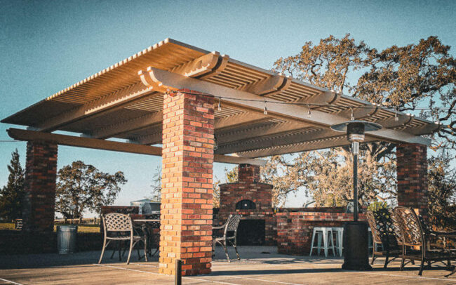 Lattice Patio Brick and BBQ