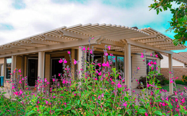 Lattice Patio and Flowers