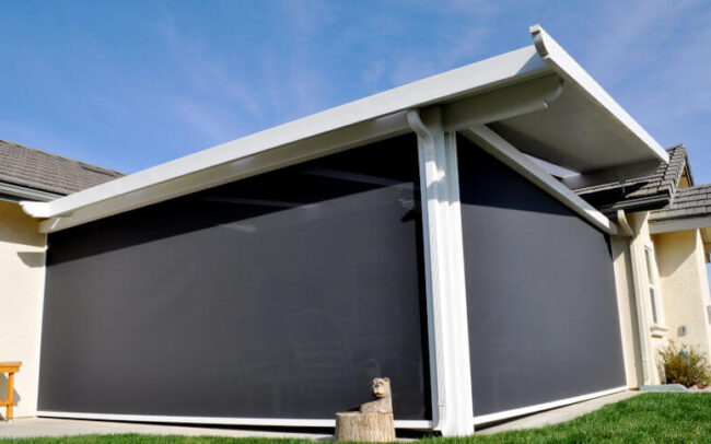 Patio Drop Shade Black