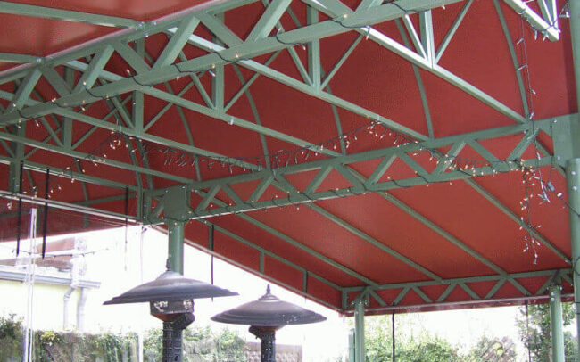 Commercial restaurant patio cover