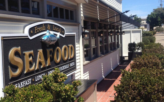 commercial awnings Seafood Restaurant Awning