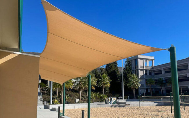 Tan Commercial Shade Sail